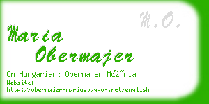 maria obermajer business card